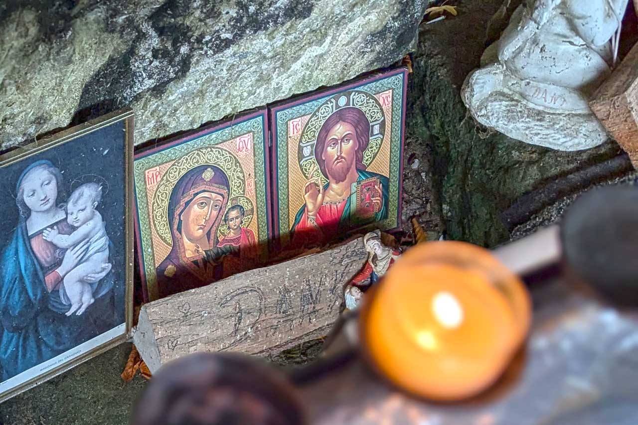 Jesus und Maria Ikone in der Wallfahrtskapelle Maria im Stein