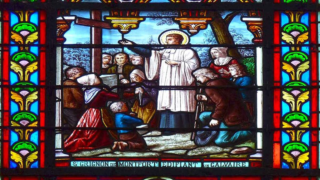 Glasfenster mit Prediger