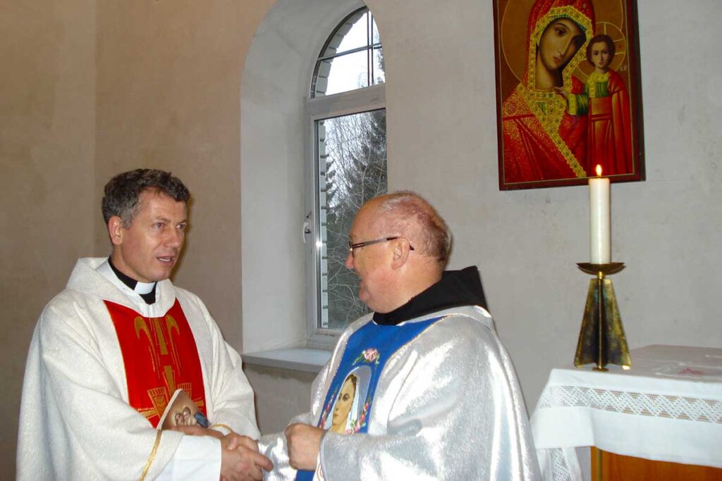 Pfr. Erich Maria Fink und P. Notker Hiegl